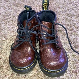 Size 6 toddler Dr Marten sparkle boots
